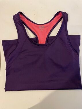 Champion Girls Racerback Purple Tank with Pink Lining